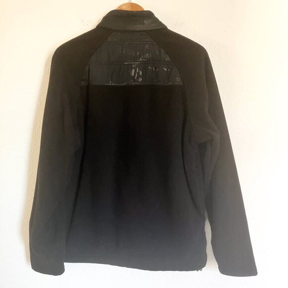 New Balance Men’s Black Sweater Fleece Mock Neck Zipped Up Size Large - Picture 6 of 9